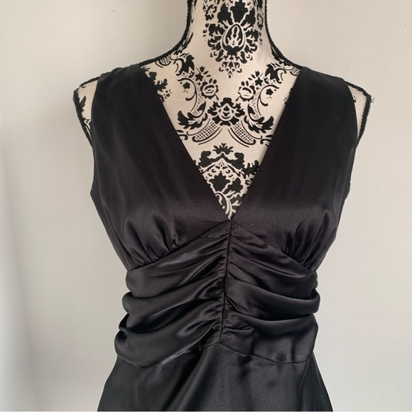 Bisou Bisou Black Satin Top - Picture 2 of 5